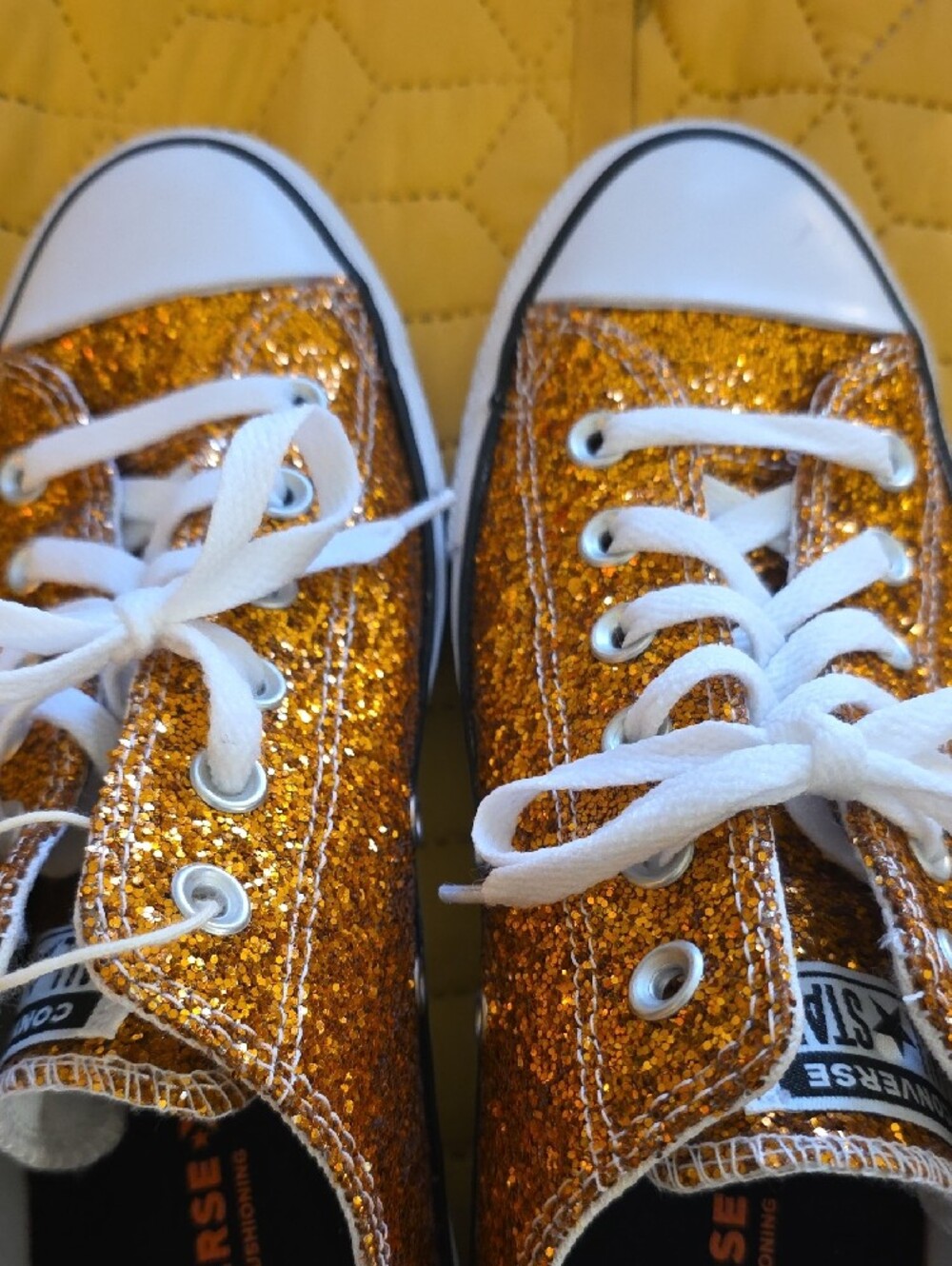 Converse Adult Glitter Low Top Sneakers - Copper - Picture 8 of 8